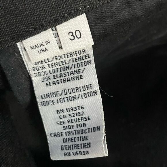 Helmut‎ Lang Black Marble Twill Skinny Ankle Pants Size 30 - Picture 7 of 7